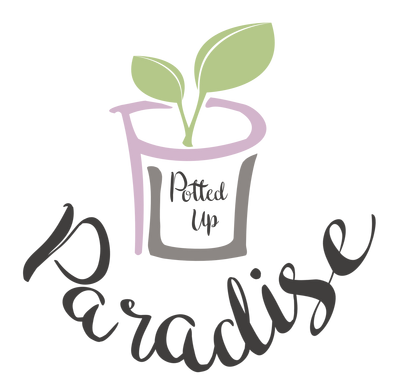 Potted Up Paradise logo - compact