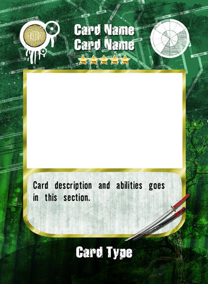 Green game card base for tabletop game Tokyo Yakuza