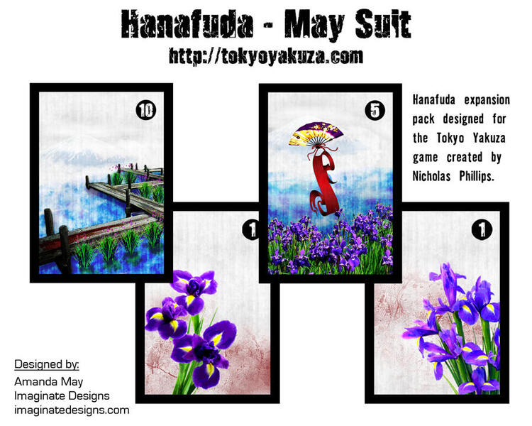May suit Hanafuda cards for tabletop game Tokyo Yakuza
