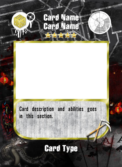 Untitled Black game card base for tabletop game Tokyo Yakuza