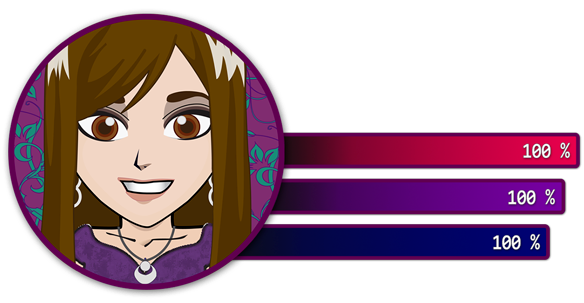 mmo-styled character stat icon with all bars at 100%